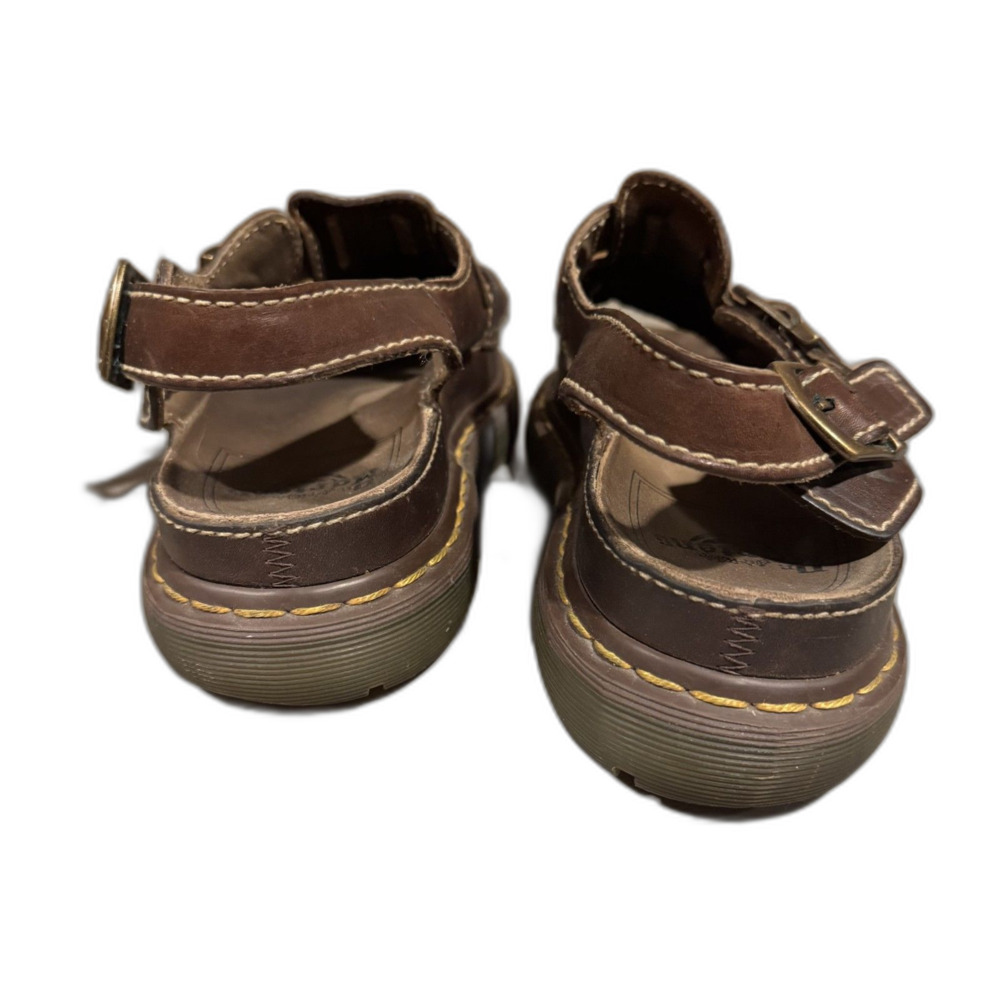 Dr. Martens Fisherman Sandals Brown Leather Chunky Y2K Grunge Men 10 Women 11 - Picture 7 of 9
